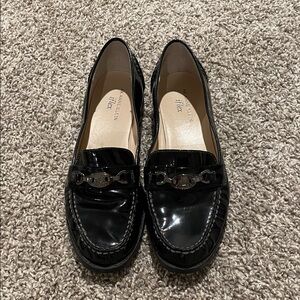 Anne Klein Black Patent Loafers